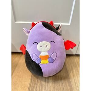 Alexie the Cow with Candy Corn & Devil Costume 12” Squishmallow